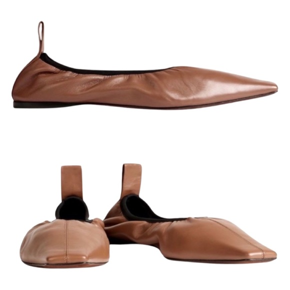 Proenza Schouler Shoes - NIB PROENZA SCHOULER Kristie Ballet Flat Brown Square Toe Minimalist Neutral 41